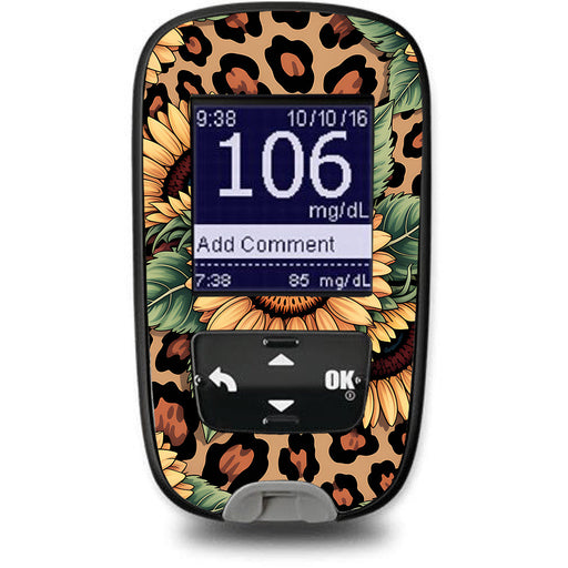 Peelz Wild Sunflower Accu-Chek Guide Glucometer Sticker - Pump Peelz Peelz/Stickers White Smoke
