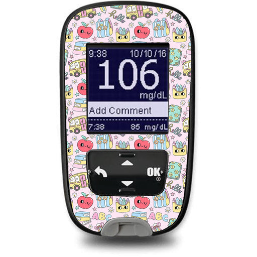Peelz Tiny Scholar Accu-Chek Guide Glucometer Sticker - Pump Peelz Peelz/Stickers White Smoke
