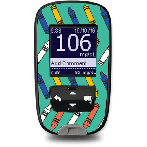 Peelz Crayon Pop Accu-Chek Guide Glucometer Sticker - Pump Peelz Peelz/Stickers White Smoke
