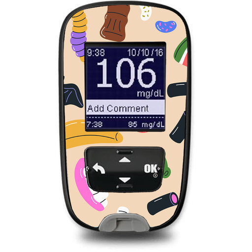 Peelz Candy Chaos Accu-Chek Guide Glucometer Sticker - Pump Peelz Peelz/Stickers White Smoke