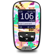 Peelz Christmas Pastel Sticker for the Accu-Chek Guide Glucometer Peelz/Stickers White Smoke