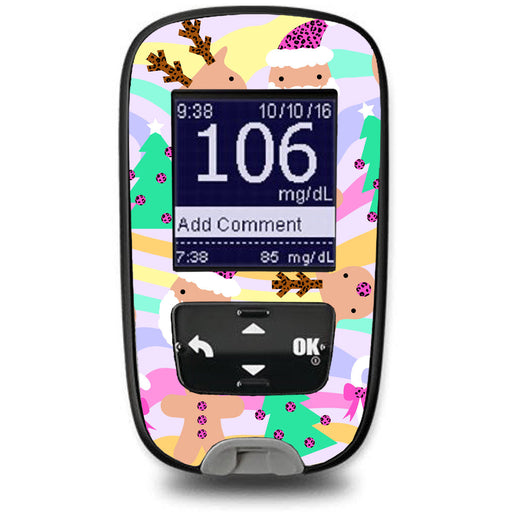 Peelz Christmas Pastel Sticker for the Accu-Chek Guide Glucometer Peelz/Stickers White Smoke