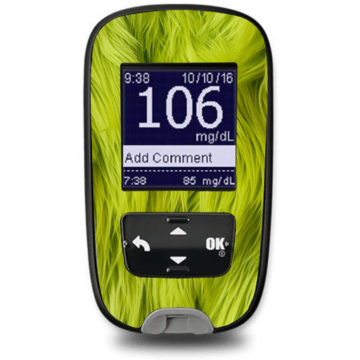 Peelz Green Fur Sticker for the Accu-Chek Guide Glucometer Peelz/Stickers White Smoke