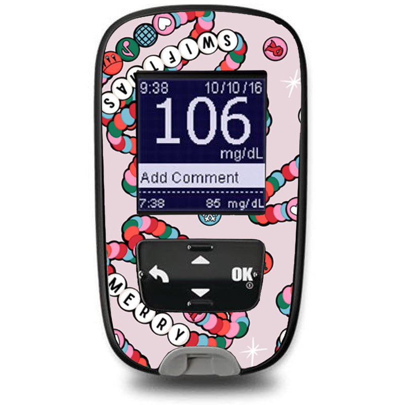 Peelz Merry Swiftmas Sticker for the Accu-Chek Guide Glucometer Peelz/Stickers White Smoke