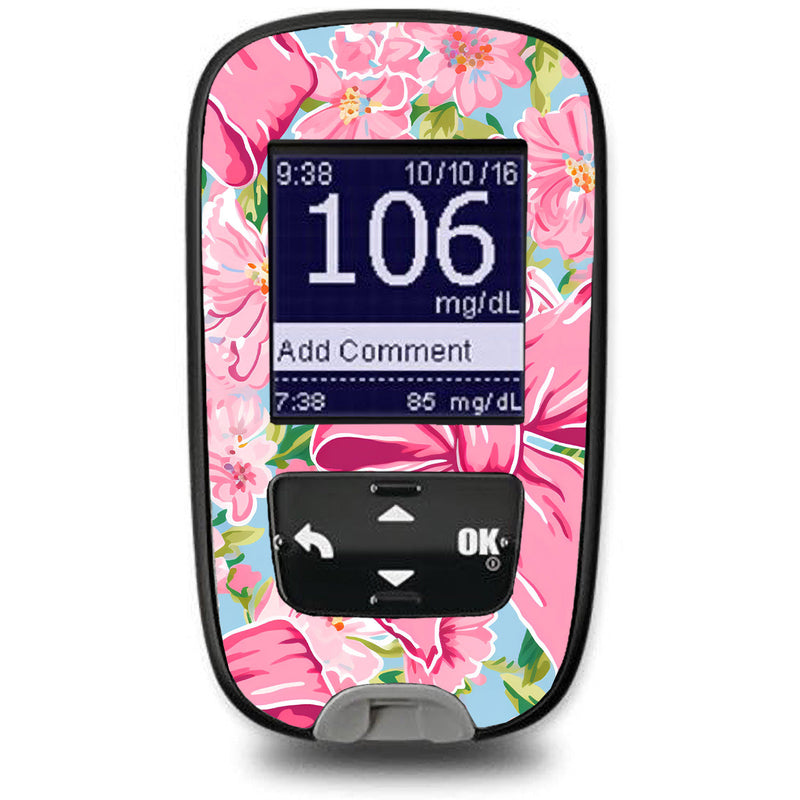 Peelz Blossom Bows Sticker for the Accu-Chek Guide Glucometer Peelz/Stickers White Smoke