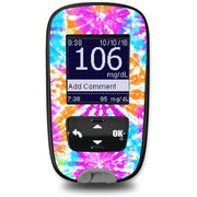 Peelz Neon Tie Dye Sticker for the Accu-Chek Guide Glucometer Peelz/Stickers White Smoke