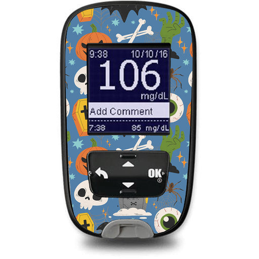 Peelz Spooky Night Accu-Chek Guide Glucometer Sticker - Pump Peelz Peelz/Stickers White Smoke