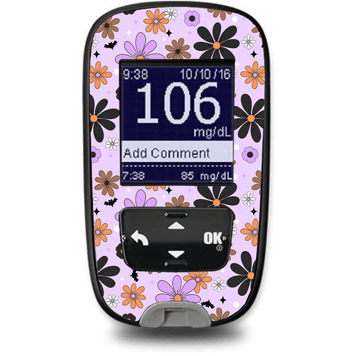 Peelz Batty Blooms Accu-Chek Guide Glucometer Sticker - Pump Peelz Peelz/Stickers White Smoke