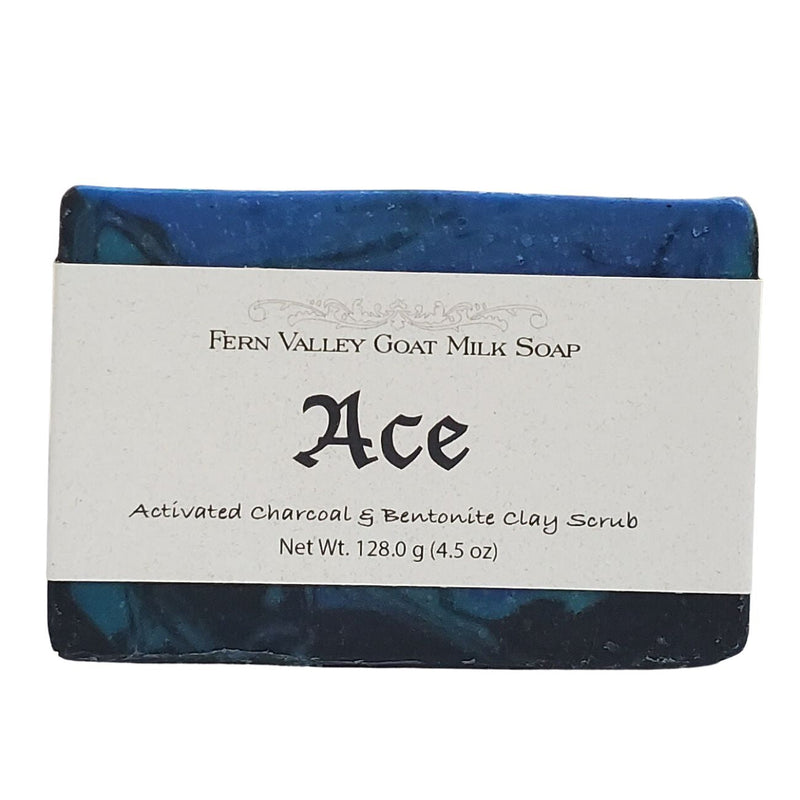 Fern Valley Soap Natural Goat Milk Soap | Exfoliating Soap | Ace - Soap for Men Goat Milk Soap Light Gray