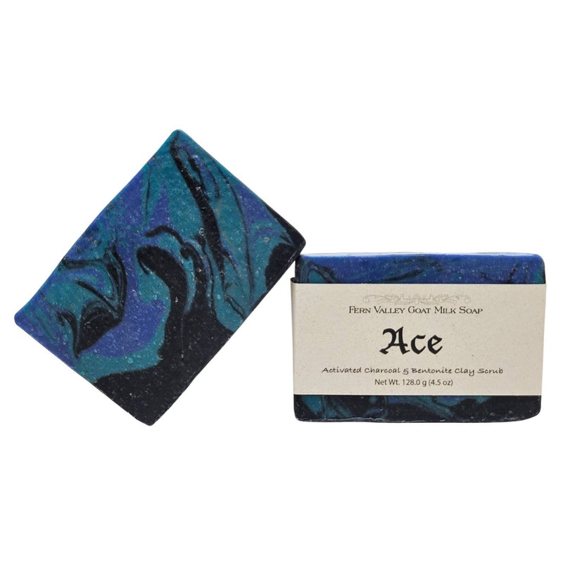 Fern Valley Soap Natural Goat Milk Soap | Exfoliating Soap | Ace - Soap for Men Goat Milk Soap White Smoke