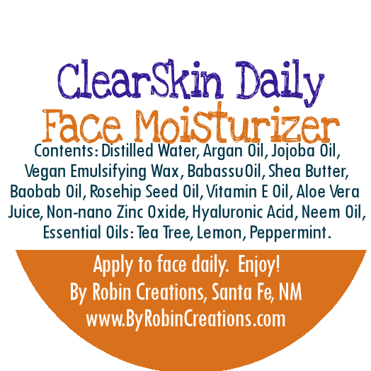By Robin Creations Clear Skin Acne Blasting Daily SPF30 Facial Moisturizer Acne Treatments & Kits Midnight Blue Glass Jar (2oz) / Original (Tea Tree Lemon & Peppermint),Glass Jar (2oz) / Unscented,Refill Pouch (4oz) / Original (Tea Tree Lemon & Peppermint),Refill Pouch (4oz) / Unscented