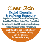 By Robin Creations Clear Skin Facial Cleanser & Makeup Remover Pads for Acne-Prone Skin Facial Cleansers White Smoke 20 Washable Organic Cotton Pads + 8oz Liquid in a Glass Pump Bottle,8.5oz Refill pouch LIQUID ONLY (No Pads or Bottle),17oz Refill pouch LIQUID ONLY (No Pads or Bottle),8oz Liquid in a Glass Pump Bottle Only (No Pads),Replacement 8oz Glass Pump Bottle Onl