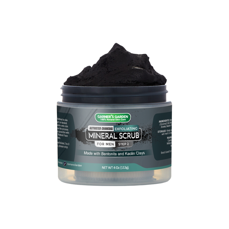 Garner's Garden Activated Charcoal Scrub Scrubs White Smoke 4 oz Charcoal Scrub Men (Recommended)