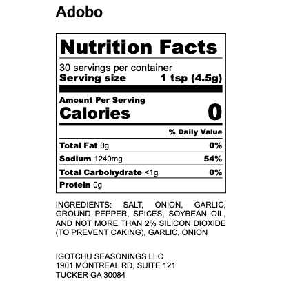Igotchu Adobo seasoning