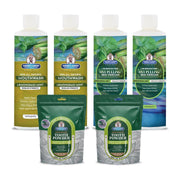 Garner's Garden 2 Pack Oral Care Package | Trio | H2O2 | Fluoride Free Packages White Smoke 2 x 16oz Regular Lemongrassmint Mouthwash & Oxy Pulling / 2 x 2oz Organic Tooth Powder