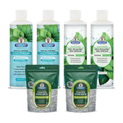 Garner's Garden 2 Pack Oral Care Package | Trio | H2O2 | Fluoride Free Packages White Smoke 2 x 16oz Reduced Peppermint Mouthwash & Oxy Pulling / 2 x 2oz Organic Tooth Powder