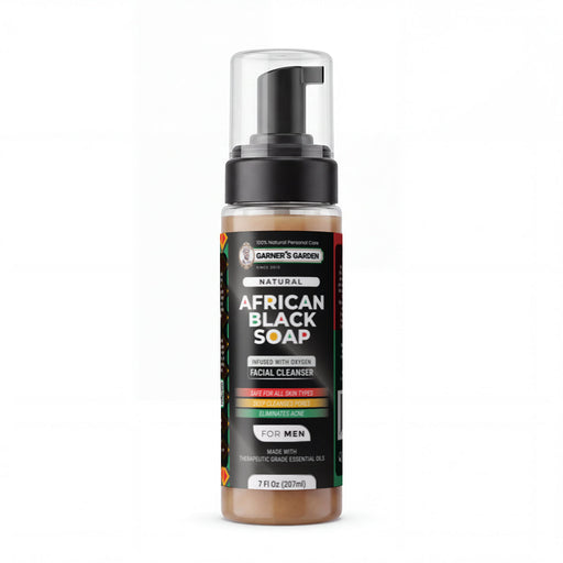 Garner's Garden African Black Soap Foaming Facial Cleanser | H2O2 Facial Cleanser White Smoke Men's African Black Soap Foaming Facial Cleanser / 7 oz Foamer (Recommended)