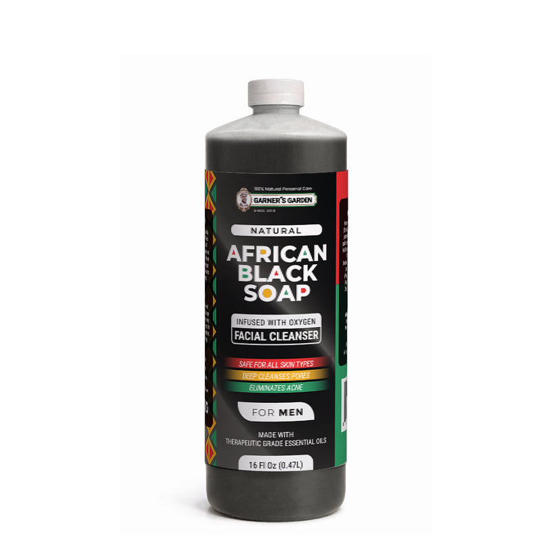 Garner's Garden African Black Soap Foaming Facial Cleanser | H2O2 Facial Cleanser White Smoke Men's African Black Soap Foaming Facial Cleanser / 16oz Refill (No Foamer)
