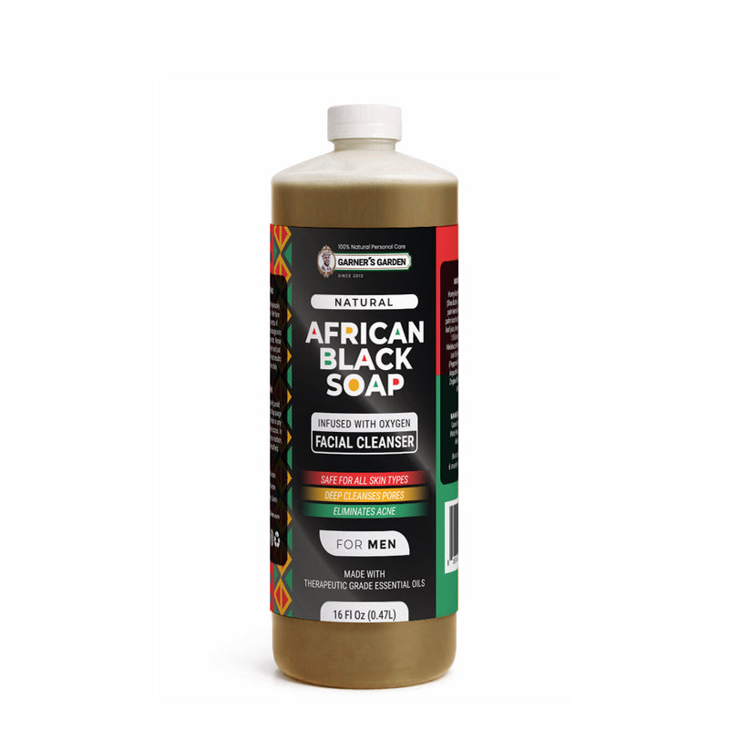 Garner's Garden African Black Soap Foaming Facial Cleanser | H2O2 Facial Cleanser White Smoke Men's African Black Soap Foaming Facial Cleanser / 16oz Refill (No Foamer)
