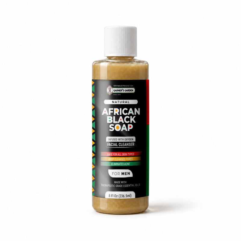 Garner's Garden African Black Soap Foaming Facial Cleanser | H2O2 Facial Cleanser White Smoke Men's African Black Soap Foaming Facial Cleanser / 8oz Refill (No Foamer)
