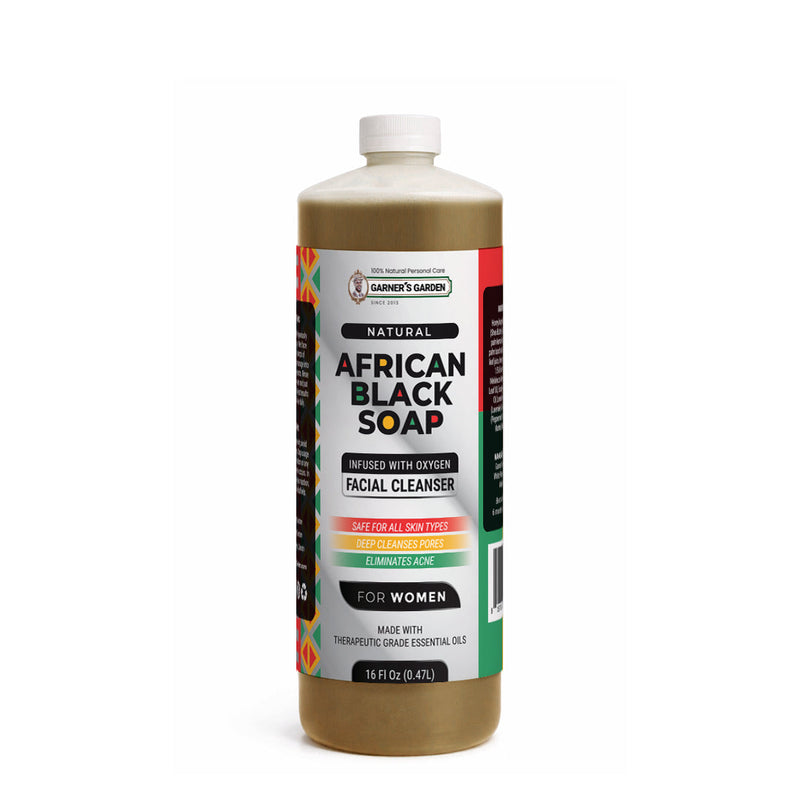 Garner's Garden African Black Soap Foaming Facial Cleanser | H2O2 Facial Cleanser White Smoke Women's African Black Soap Foaming Facial Cleanser / 16oz Refill (No Foamer)