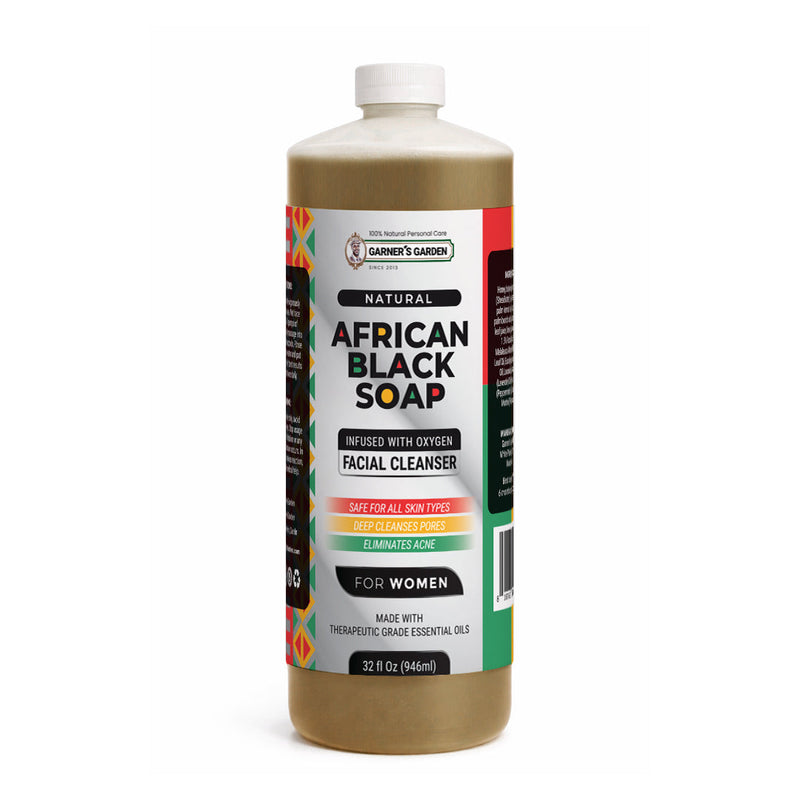 Garner's Garden African Black Soap Foaming Facial Cleanser | H2O2 Facial Cleanser White Smoke Women's African Black Soap Foaming Facial Cleanser / 32oz Refill (No Foamer)