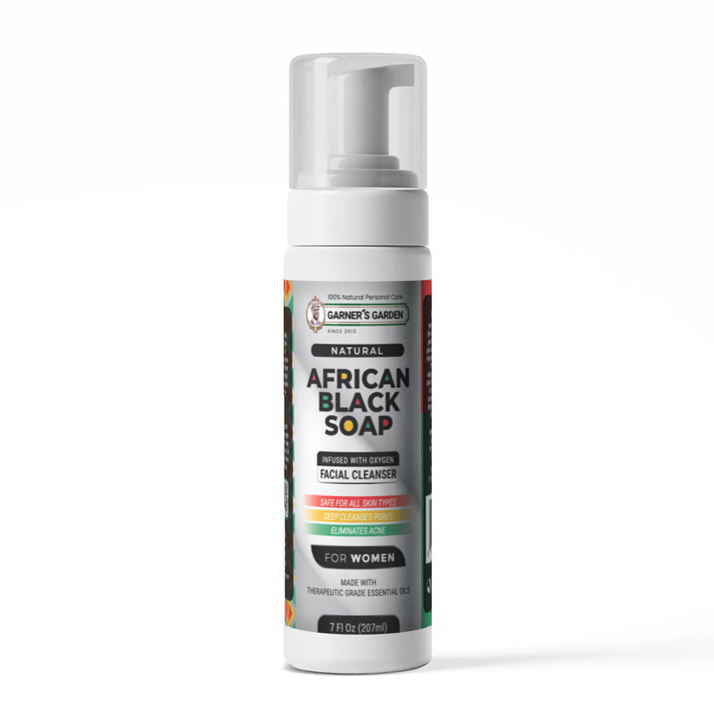 Garner's Garden African Black Soap Foaming Facial Cleanser | H2O2 Facial Cleanser Lavender Women's African Black Soap Foaming Facial Cleanser / 7 oz Foamer (Recommended)