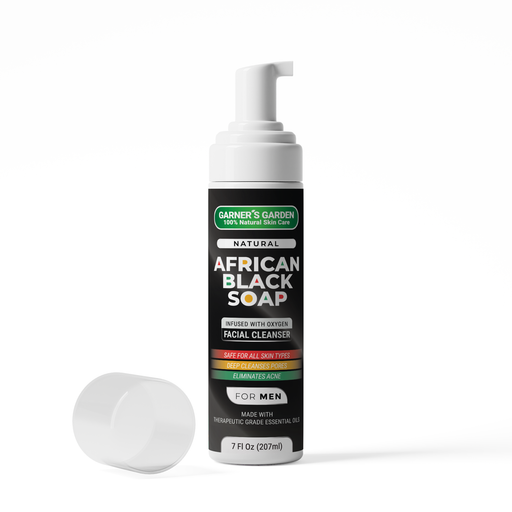 Garner's Garden African Black Soap Facial Cleanser | Men's | H2O2 Facial Cleanser White Smoke 1.7 oz Foamer (travel),7 oz Foamer (Recommended),1.7 oz + 4 oz Refill,2 oz Refill (no foamer),4 oz Refill (no foamer),8 oz Refill (no foamer),16 oz Refill (no foamer),32 oz Refill (no foamer)