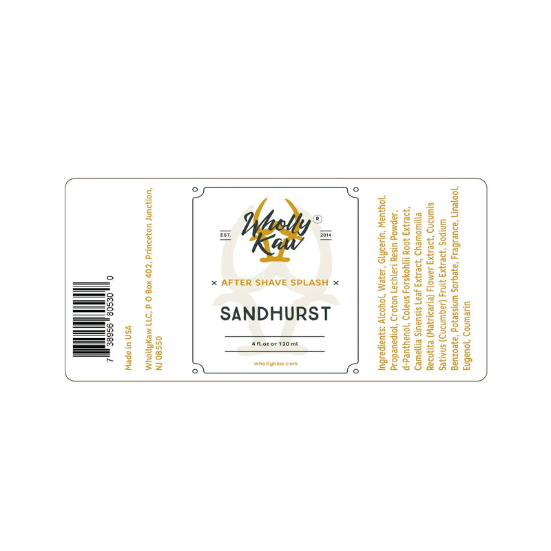 WHOLLY KAW Wholly Kaw Sandhurst After Shave Shaving Soap White Smoke