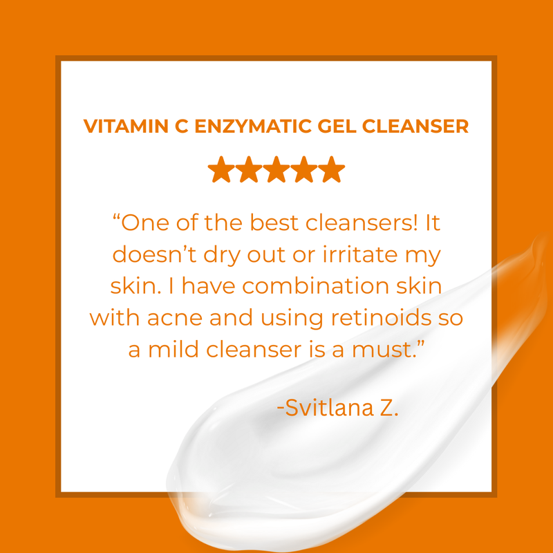 DCL Skincare Vitamin C Enzymatic Gel Cleanser Bottle White Smoke