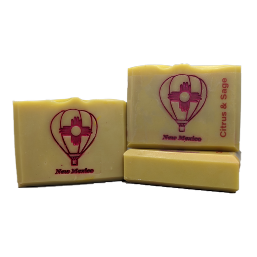 By Robin Creations Citrus & Sage Hand Painted New Mexico Balloon Fiesta Artisan Bar Soap Bar Soap Sienna 1 Bar,4 Bars
