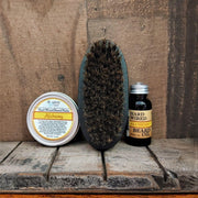 Soaplicity Beard-Pro Gift Set with Hard Wired Beard Oil, Balm, & Brush Bundles Dim Gray Alchemy,Primal,Rogue,Rugged,Redwood,Voodoo
