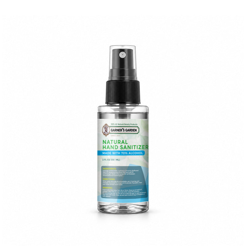 Garner's Garden Natural Alcohol Hand Sanitizer - 2 oz Hand Sanitizer White Smoke Single,Two Pack,Three Pack
