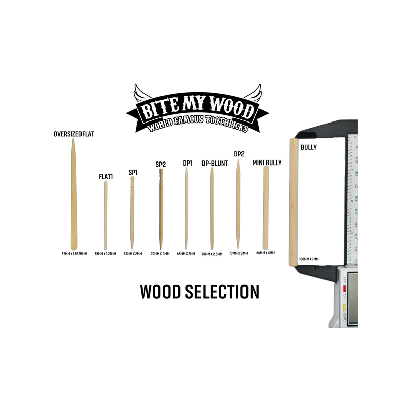 BiteMyWood 36 Qty Unflavored Birchwood Toothpicks in Plastic Tubes Toothpicks White Smoke 36qty Unflavored Double Point1,36qty Unflavored Oversized Double Point2,36qty Unflavored Flat1,36qty Unflavored Single Point1,36qty Unflavored Oversized Single Point2
