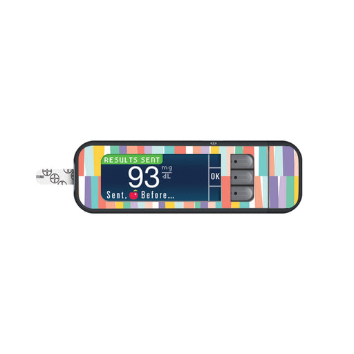 Peelz All Sortsa Stripes Bayer Contour Next Glucometer Peelz/Stickers White Smoke