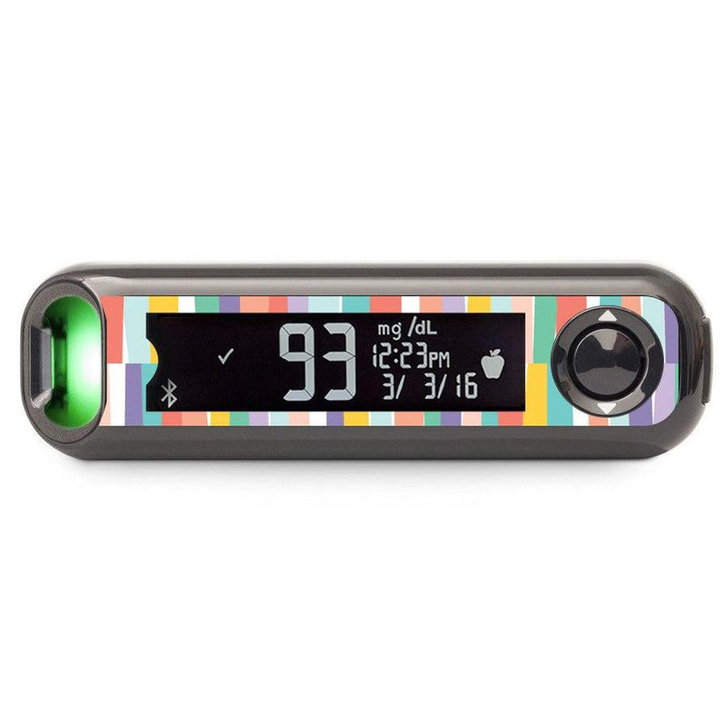 Peelz All Sortsa Stripes Bayer Contour© Next One Glucometer Peelz/Stickers Dark Slate Gray