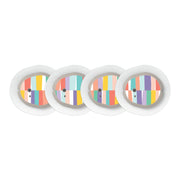 Peelz All Sortsa Stripes DEXCOM G7 and Stelo Transmitter Peelz/Stickers White Smoke 4-pack (Set of 4 Stickers)