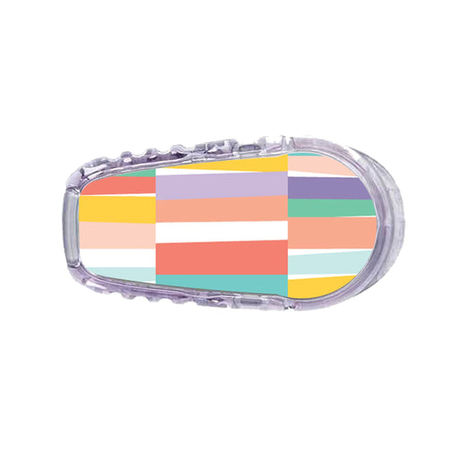 Peelz All Sortsa Stripes Dexcom G6 Transmitter Sticker Peelz/Stickers White Smoke