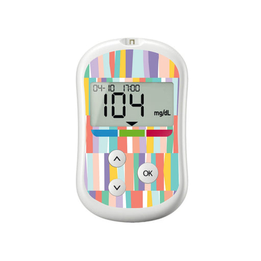 Peelz All Sortsa Stripes OneTouch Verio Flex Glucometer Peelz/Stickers White Smoke