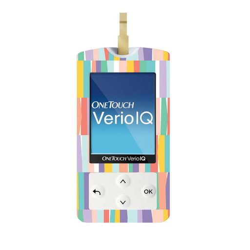 Peelz All Sortsa Stripes OneTouch Verio IQ Glucometer Peelz/Stickers White Smoke
