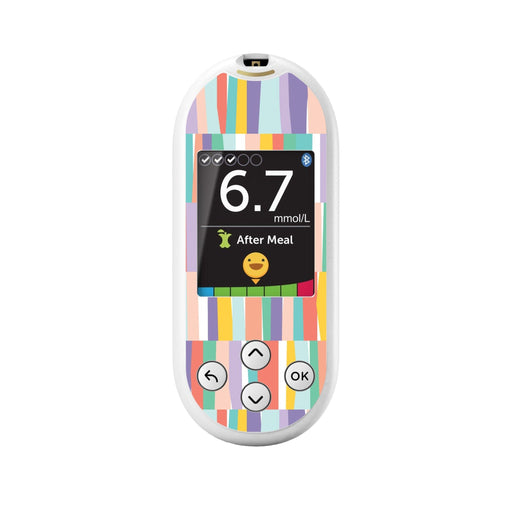 Peelz All Sortsa Stripes OneTouch Verio Reflect Glucometer Peelz/Stickers White Smoke