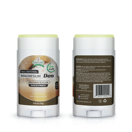 Garner's Garden Magnesium Deodorant | 100% Natural Deodorant White Smoke Regular Strength Ginger Clove