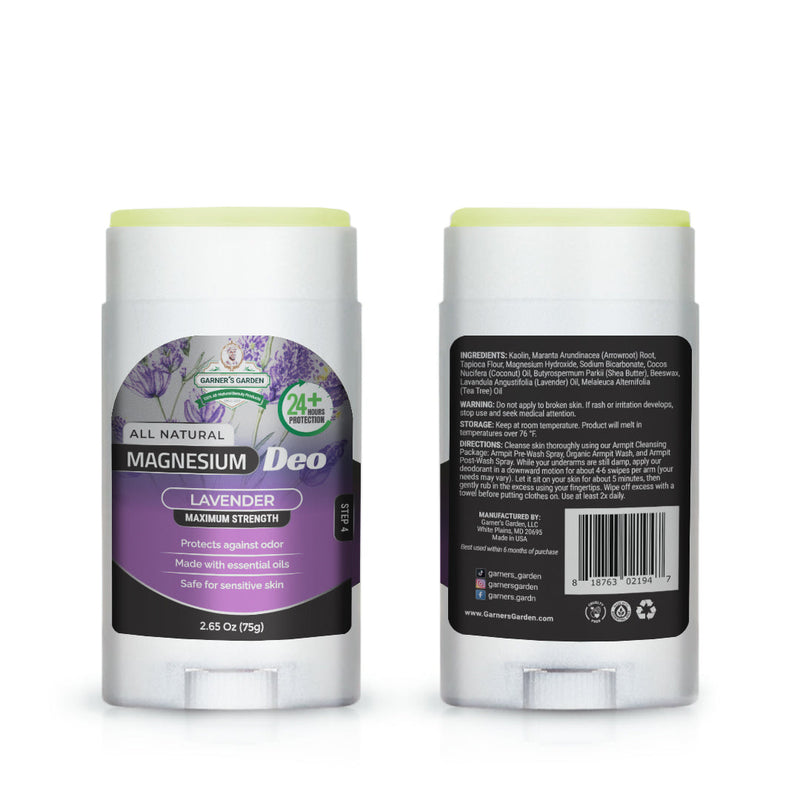 Garner's Garden Magnesium Deodorant | 100% Natural Deodorant White Smoke Regular Strength Brown Sugar