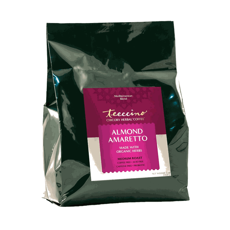 Teeccino Almond Amaretto Chicory Herbal Coffee Herbal Coffee Black 5lb ground
