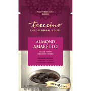 Teeccino Almond Amaretto Chicory Herbal Coffee Herbal Coffee Brown Trial Size