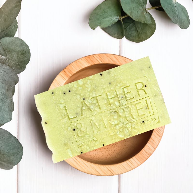 Lather and More! Aloe Vera and Cucumber Soap Bar Soap Antique White