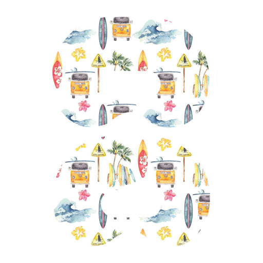 Peelz Aloha Surf Medtronic Guardian Connect Patch Tape - Pump Peelz Patch Medical Tape White Smoke 1-Pack Medtronic CGM Tape