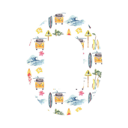 Peelz Aloha Surf Pod Patch Tape - Pump Peelz Patch Medical Tape White Smoke 1-Pack Omnipod Tape