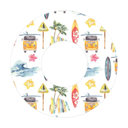 Peelz Aloha Surf Patch  Tape Designed for the FreeStyle Libre 2 Patch Medical Tape White Smoke 1-Pack Libre