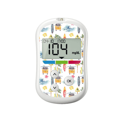 Peelz Aloha Surf for OneTouch Verio Flex Glucometer Peelz/Stickers White Smoke